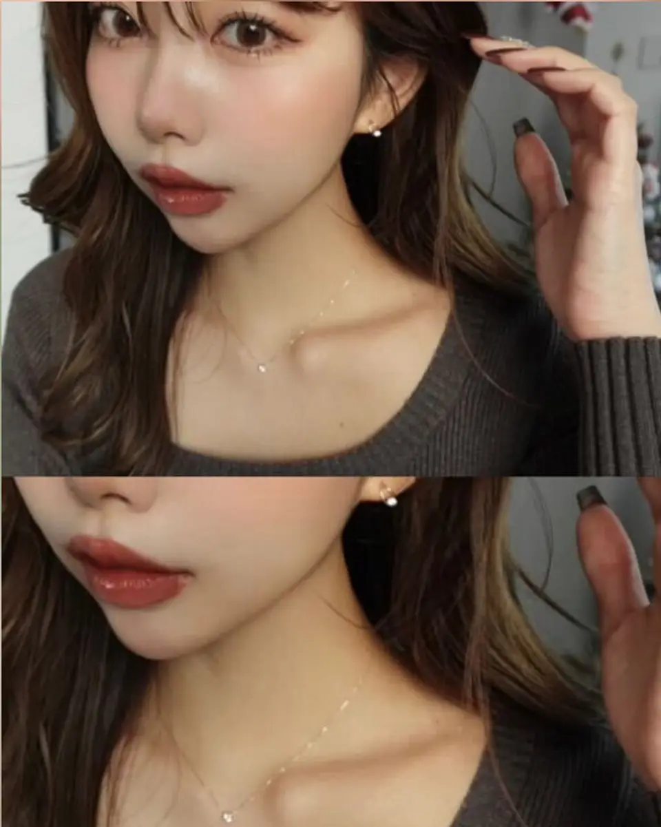 Close-ups of earrings and a necklace